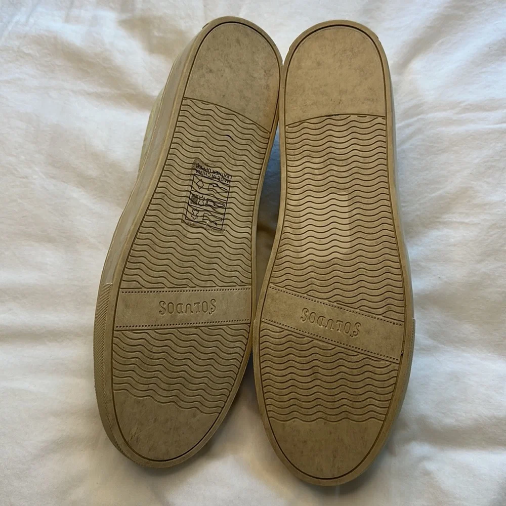 Leather soludos 9.5 cream slide sneaker espadrilles - Picture 8 of 11